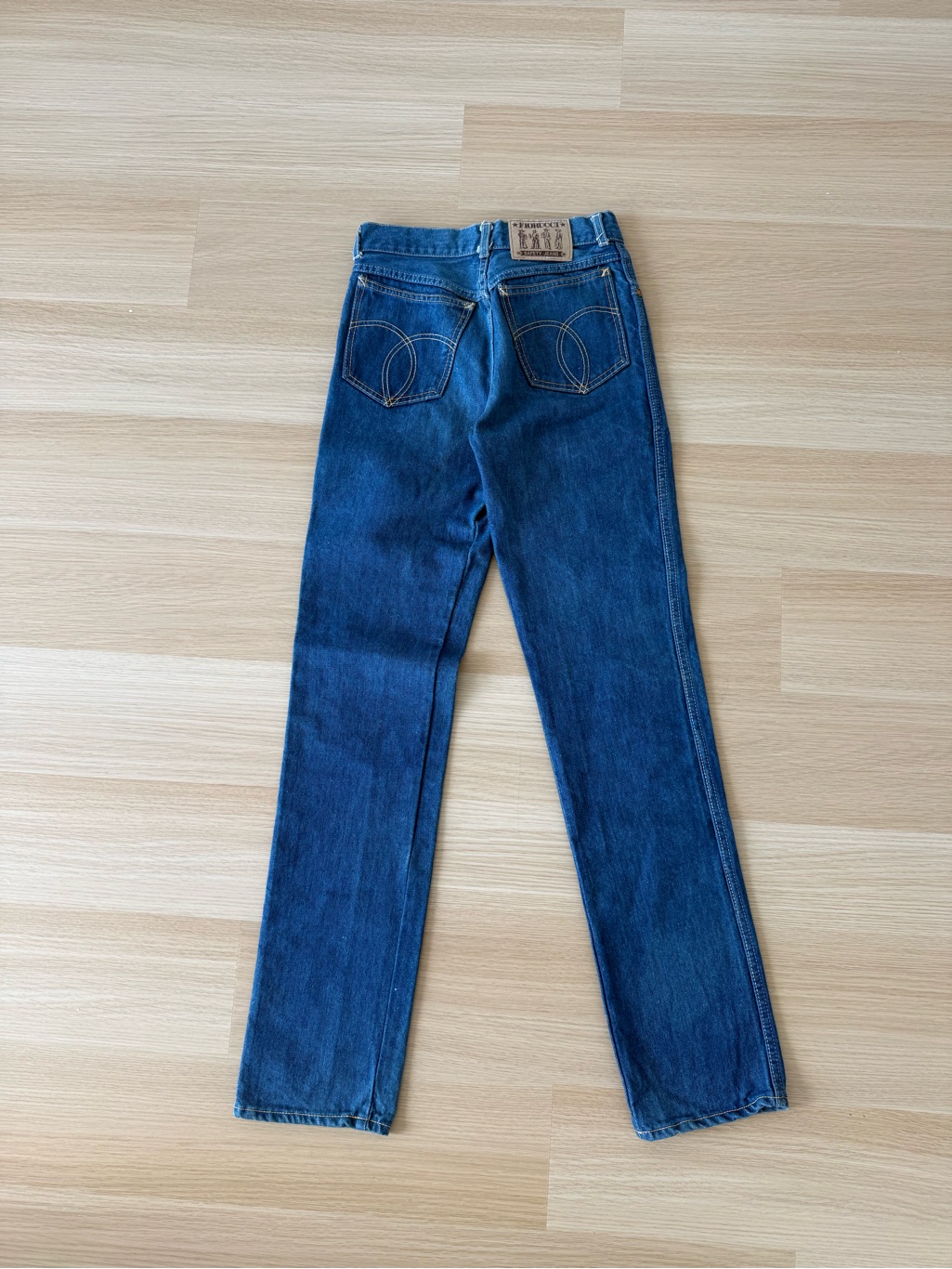 Fiorucci Women's Straight Leg Denim Jeans - Deep Blue Vintage Made In Italy Nwot — image 4 of 5